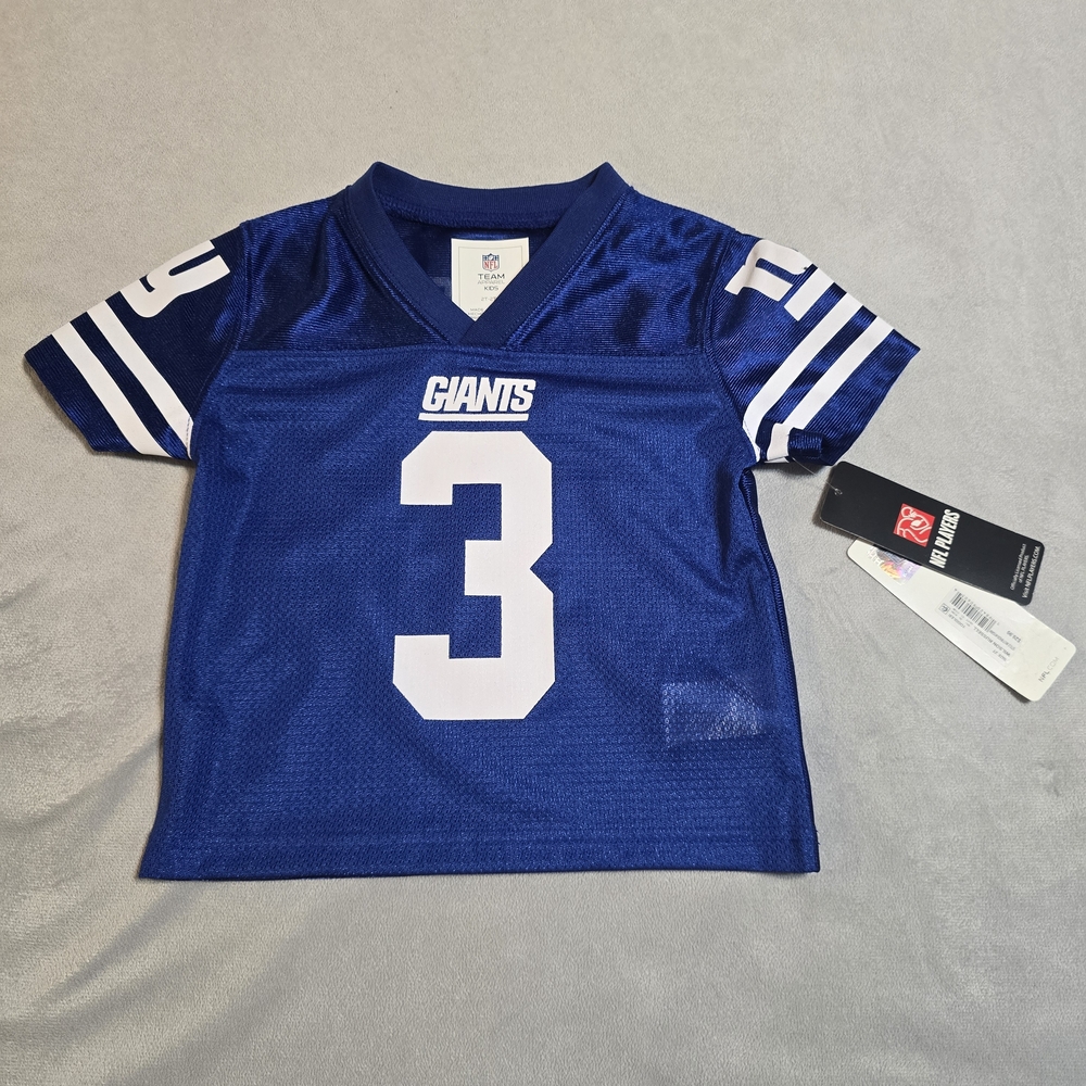 Giants Kids' 2T Royal Blue #3 Football Jersey New York Giants Russell Wilson NWT